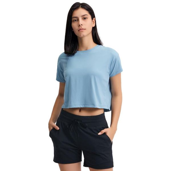 

women summer short sleevele yoga shirts lightweight breathable running training crop sweat-wicking gym sports t outfit