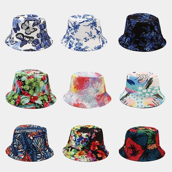 

2021 new print double side sun hat for men and women