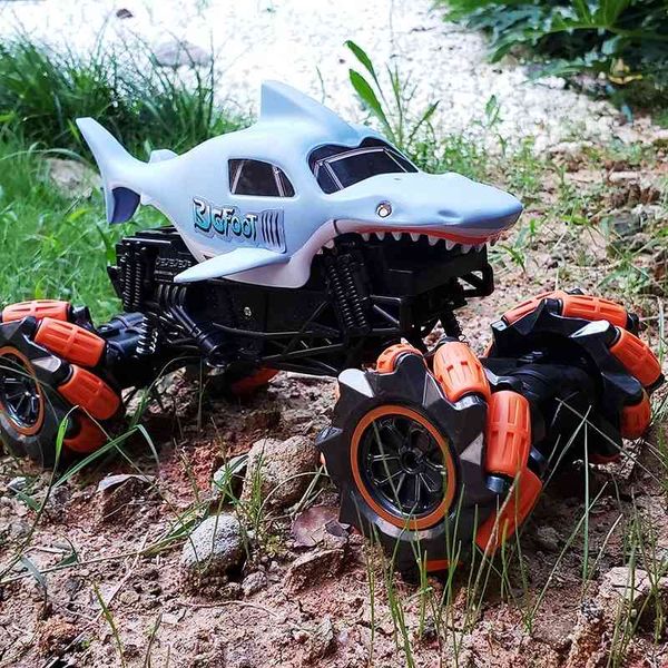 

2.4g radio controlled car shark off-road hill climber remote control stunt children's toy gift