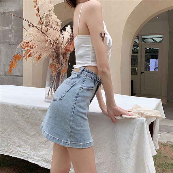 

skirts summer a line mini denim skirt women with lining arrival blue or black high stretch casual korean jean womens zuum