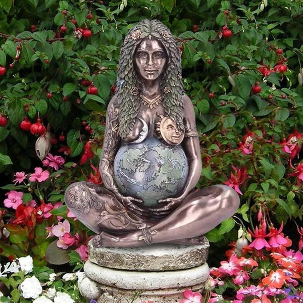 

mother gift earth art statue polyresin figurine 15cm millennial gaia goddess fiti garden decorations