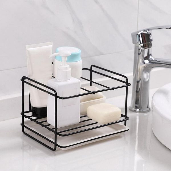 

kitchen storage & organization sponge holder faucet drain hanging rack shelf sink organizer caddy drainer bathroom box removable tray
