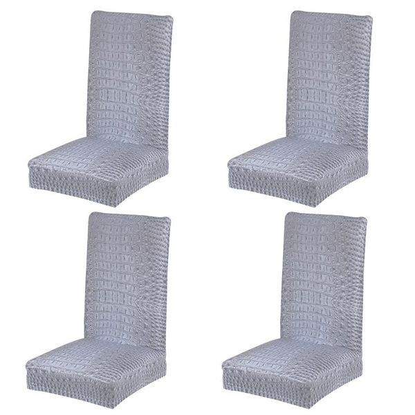 

chair covers 4pcs cover wedding decoration living room crocodile pattern anti dust stretch removable banquet universal washable home