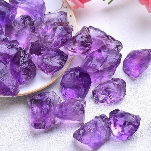 

decorative objects & figurines natural crystal mixed stone amethyst tumbled chips crushed healing jewelry making home decor or fish tank