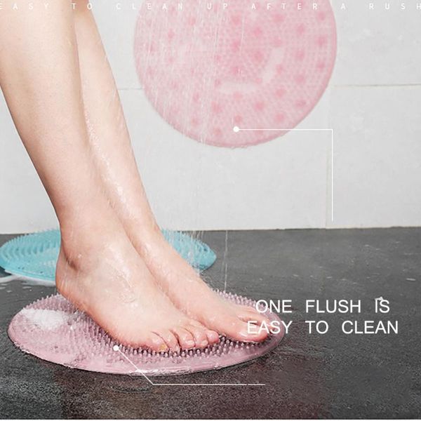 

bath mats lazy shower back brush massage pad soft silicone suction cup bathroom remover skid cleaning foot mat