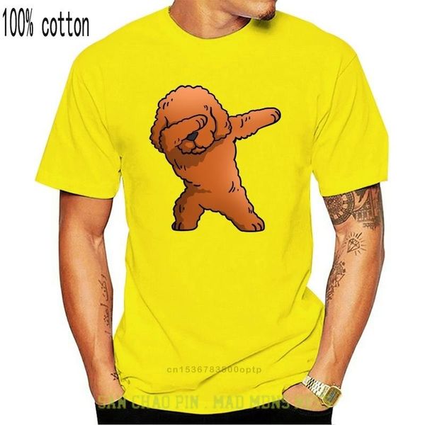 

men's t-shirts men funny t shirt fashion tshirt poodle dabbing women t-shirt, White;black