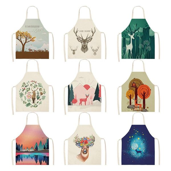 

aprons forest fawn pattern goods for home kitchen women woman apron kids