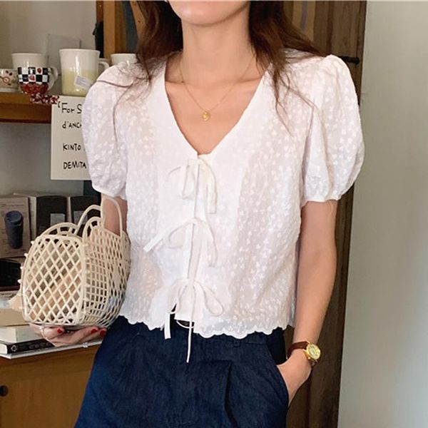 

women's blouses & shirts bethquenoy chemise femme bandage women blusas camisas mujer white black summer ladies 2021 bluzki damskie