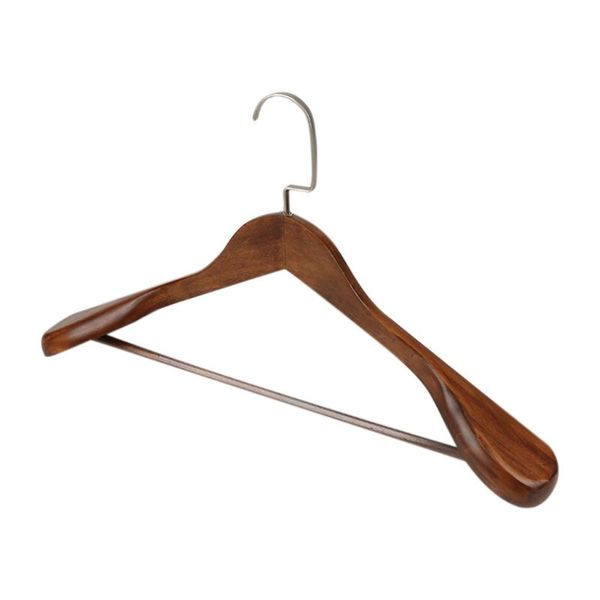 

hangers & racks 1pcs wood for clothes high-grade wide shoulder wooden coat - solid suit hanger home organizers #lr5