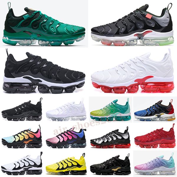 

black blue tn plus mens running shoes light bone metallic gold violet lemon lime women sports trainers sneakers, White;red