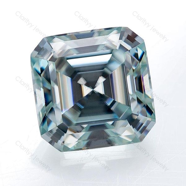 

other loose gemstones moissanite aqua blue color vvs1 asscher cut for diamond ring bracelet