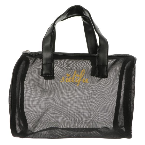 

pc fashionable handbag storage pouch makeup bag chic toiletry (black) bags