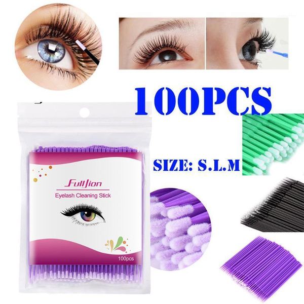 

100pcs disposable mascara wands materials tooth applicators lip eyelash cotton swab for eyelash1