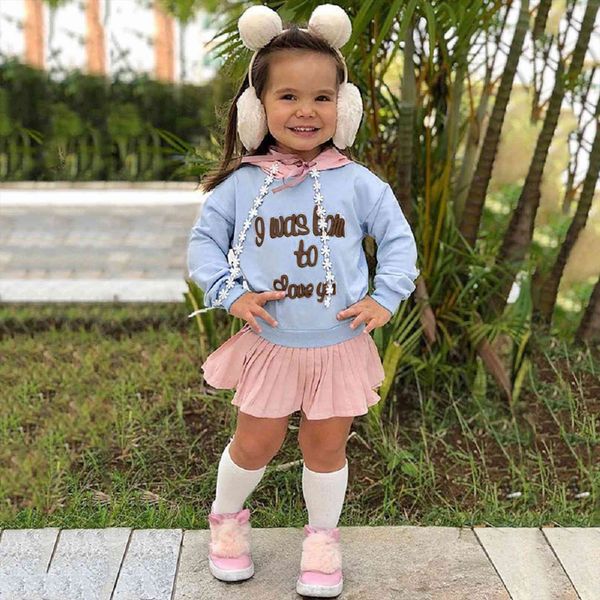 

fall autumn 1 6y girl dresses toddler baby cute letter hooded princess dress long sleeve tutu kids sweatshirt outfit clothes, Red;yellow