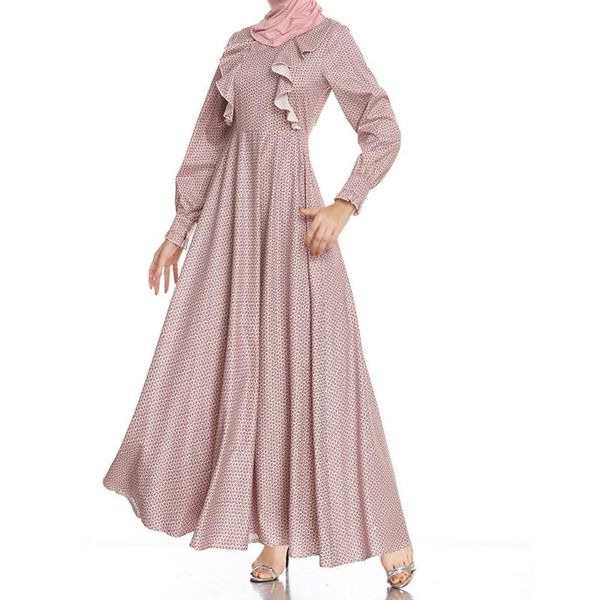 

lady muslim women loose long sleeve round neck festival robe dress longuette hijab evening fake 2 pieces islamic clothes women's swimwe, White;black