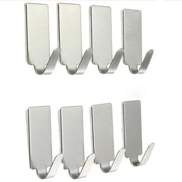 

silver self adhesive home kitchen wall door stainless steel holder hook hanger for bathroom hooks hanging m315 & rails
