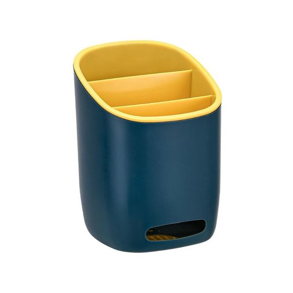 

multifunctional spoon fork chopstick storage holder box tableware shelf three layers cutlery drain rack organizer case 28gf bottles & jars