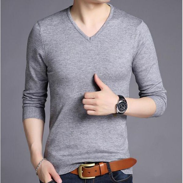 

men's sweaters knitted sweater, round neck tight breathable, autumn and winter,, White;black
