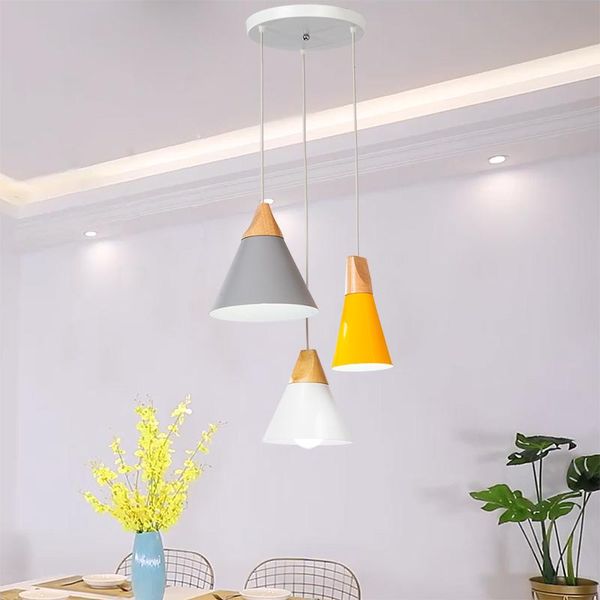 

pendant lamps ysn [ygfeel] modern dining room light 3 heads round/rectangle ceiling plate indoor living bedroom decoration lamp