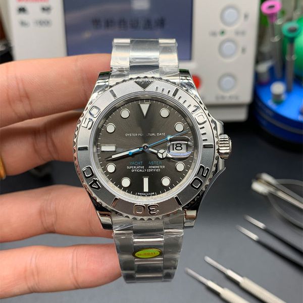 

gray yacht 3235 automatic movement men's watch, Slivery;brown