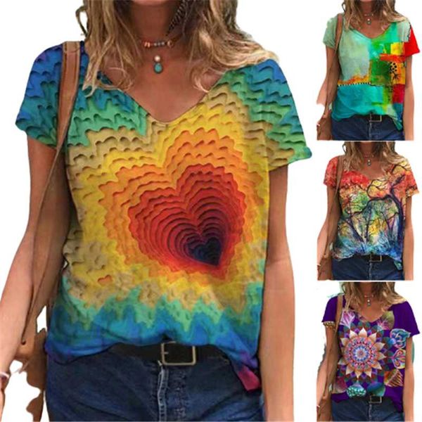 

oversized 3d print casual women t-shirts 2021 summer short sleeve ladies shirt fashion street harajuku loose female tee women's t-shir, White