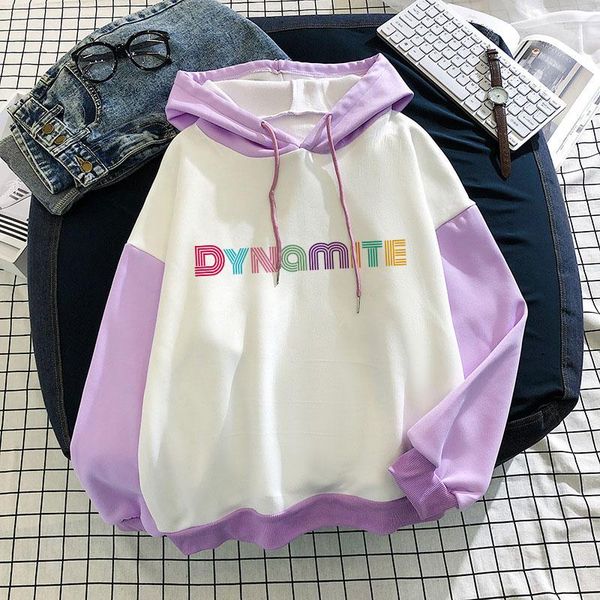 

women's hoodies & sweatshirts dynamite women print oversize hoodie 2021 harajuku winter basic sweatshirt casual long sleeve hooded top, Black