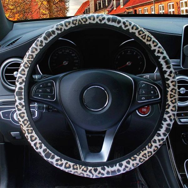 

car steering wheel cover comfortable feeling elastic leopard anti-slip covers