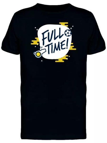 

Full Time! Soccer Fans Graphic Men's Tee -Image by Shutterstock, White;black