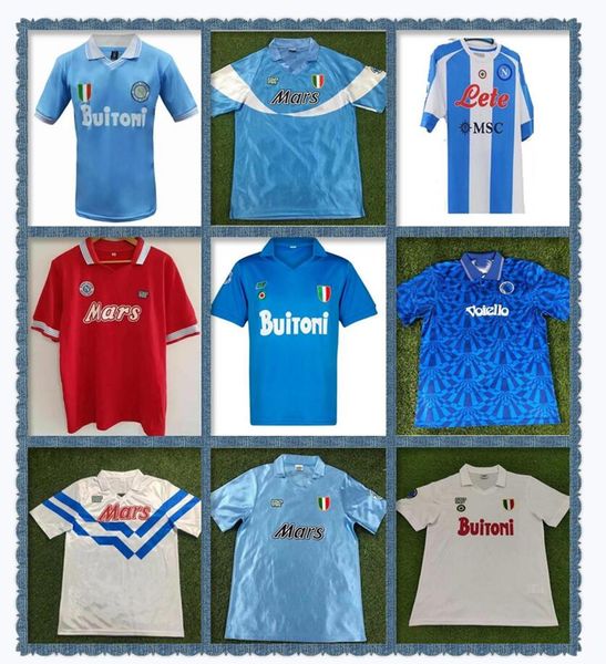

1986 1987 1988 1999 napoli retro soccer jerseys 87 88 89 91 93 coppa italia napoli maradona vintage calcio classic vintage football shirts, Black