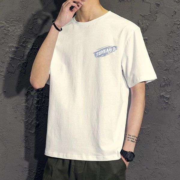 

the summer 2021 men's short sleeve t-shirt casual o leading trend ins logo loose hip hop size 1 t-shirts, White;black