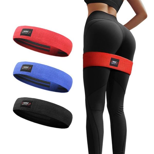 

women yoga stretch belt resistance band hip latex slip elastic circle fitness squat bands