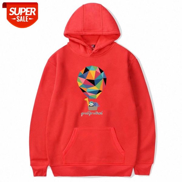 

sweatshirt cute printed loose men's and women's hooded sweater #gf38, Black