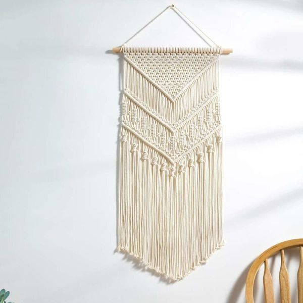 

tapestries macrame wall hanging bohemian style cotton rope handwoven tapestry home decor wedding bedroom decoration