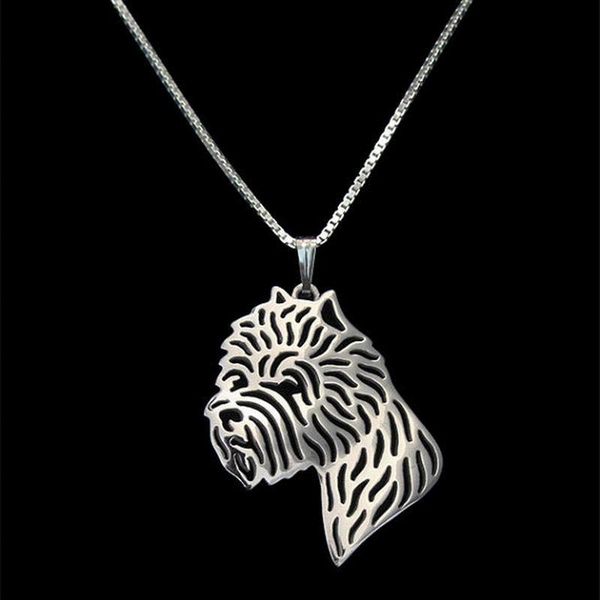

pendant necklaces women's hollow west highland white terrier alloy dog drop, Silver
