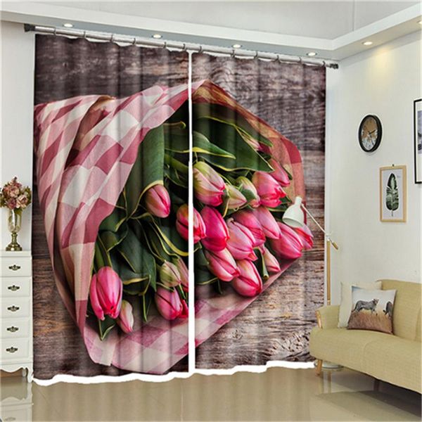

curtain & drapes customized bouquet luxury 3d blackout window for living room bed el wall tapestry cortinas