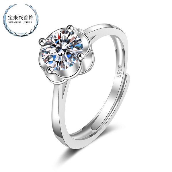 

ring product simulation mossan diamond fashion engagement female, Silver