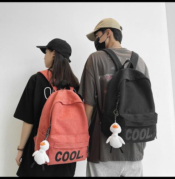 

backpack 4580 high school students fashion trend ins canvas 2021 japanese retro