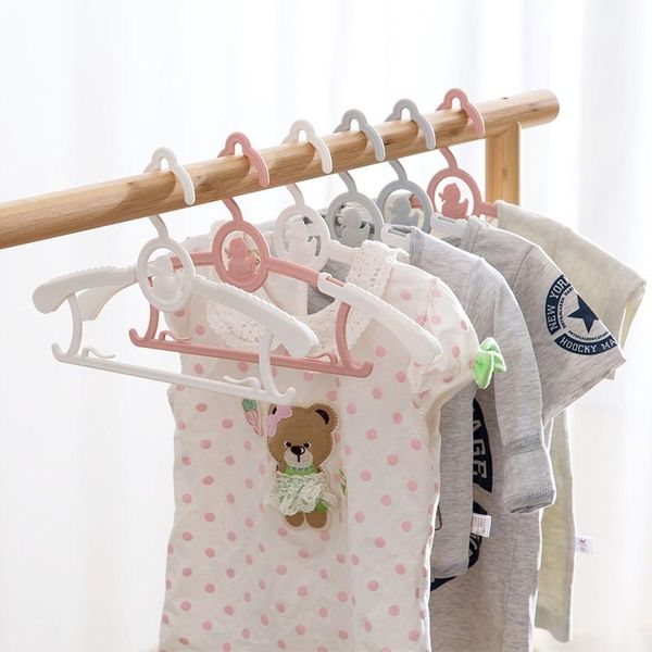 

hangers & racks 10pcs portable clothes hanger kids children anti-slip rack dryer baby extensible clothing drying household