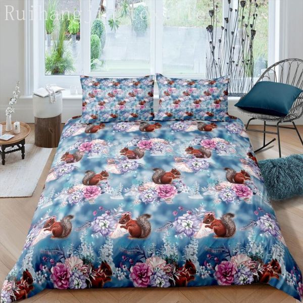 

squirrel bedding linen seller cartoon animals set duvet cover bohemian bedspreads for adults kids bedclothes sets