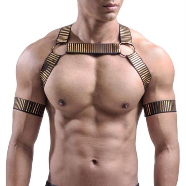 

bras sets exotic tank body chest harness men sissy fetish bondage male erotic costume gay club clubwear night straps strings, Red;black