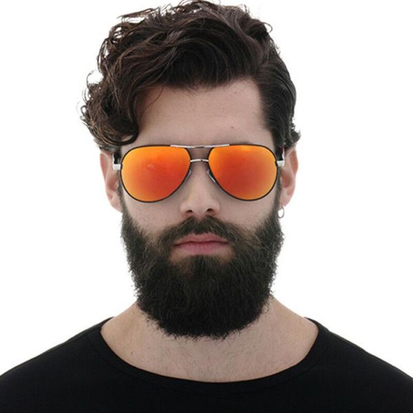 

sunglasses aoron mens polarized classic pilot sun glasses coating lens travel alloy frame uv400 driving for men, White;black