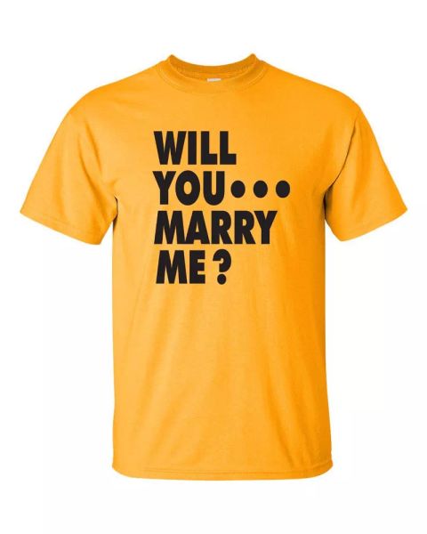 

will you marry me unique romantic wedding marriage proposal tee shirt 286, White;black