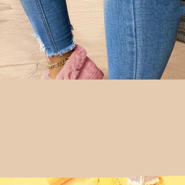 

fashion women winter cotton shoes plush warm snow boots ladies casual flat short solid color furry females feetwear, Black