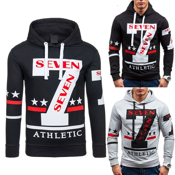 

men's hoodies & sweatshirts jacket c ronaldo no. 7 baseball shirt, cotton hooded printed letter sweater trend 121800-wy1001 0, Black