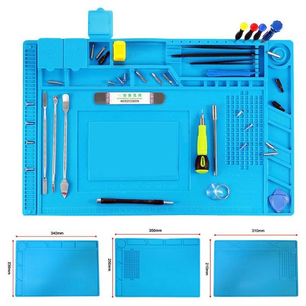 

heat insulation working mat soldering station iron phone computer repair heat-resistant insulator platform puo88 cell mounts & holders
