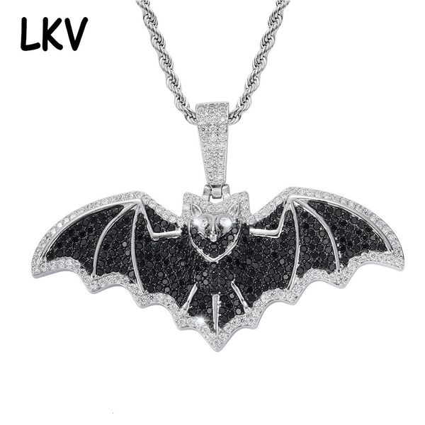 

hip hop bat pendant hiphop personality fashion brand men's and women's aggressive rap necklace, Silver