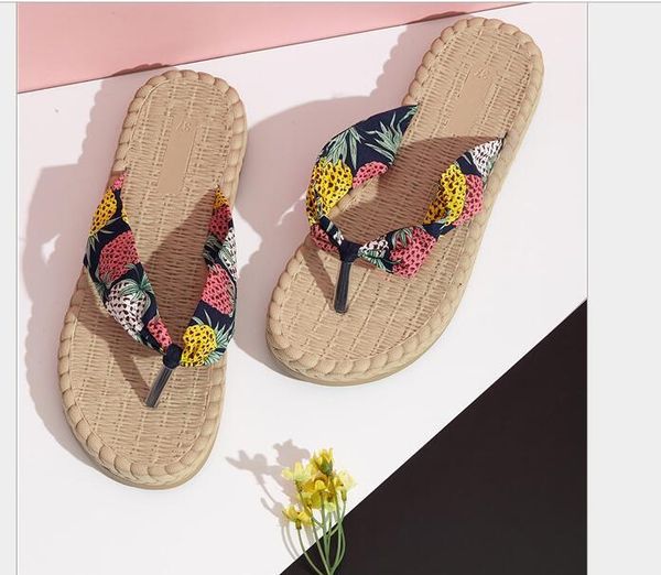 

slippers rattan ladies summer beach shoes 2021 fashion fresh flat bottom women light soft women's eh002, Black