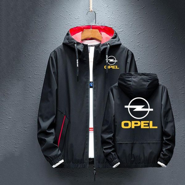 

men's hoodies & sweatshirts opel logo spring and autumn 20211 male summer print casual zipper hip hop college coats fashion jackets, Black