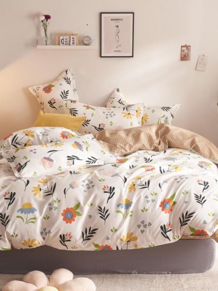 

bedding sets matte 4-piece printed quilt cover bed sheet dormitory 3-piece