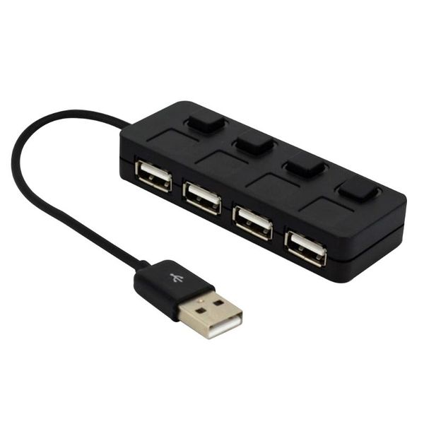 

hubs fast data transfer hub usb2.0 splitter adapter 4 port with switch compatible windows os/linux